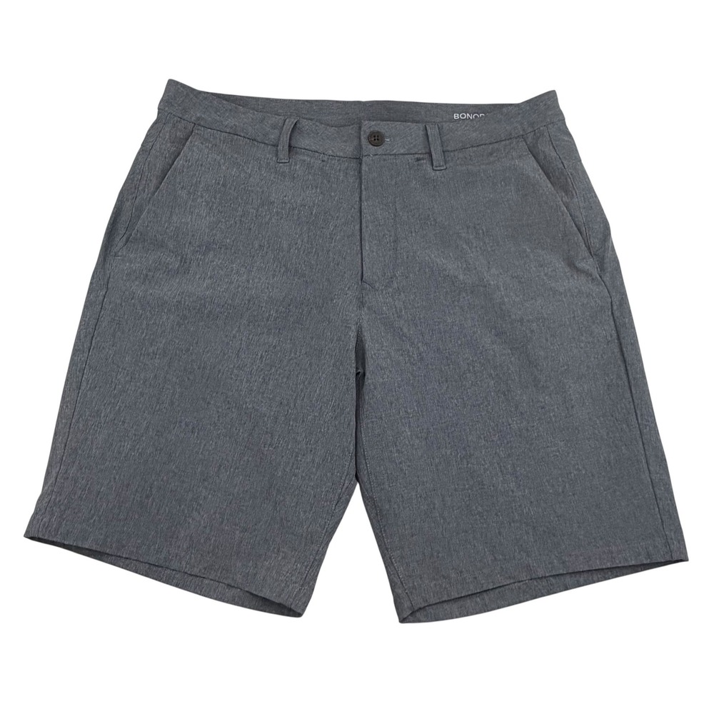 Bonobos Mens Athletic Fit Gray Heathered Performance Stretch Golf Shorts 35